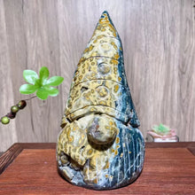 Load image into Gallery viewer, Natural Ocean Jasper Gnome Carving – Hand Carved Crystal Gemstone Figurine for Collection &amp; Home Decor