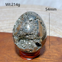 Load image into Gallery viewer, Natural Pyrite Geode Druzy Egg Polished High Quality Mineral Specimen