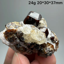 Load image into Gallery viewer, 1PC Natural Dark Brown Andradite Garnet Cluster Raw Crystal Mineral Specimen Home Decor