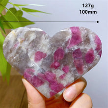 Load image into Gallery viewer, High Quality Natural Pink Tourmaline Smoky Quartz Lepidolite Crystal Heart
