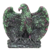 Load image into Gallery viewer, 5.6" Eagle Statue Natural Ruby Zoisite Stone Carving Home Decor