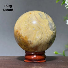 Load image into Gallery viewer, Natural Crazy Agate Crystal Sphere – Gemstone Meditation Ball with Display Base for Collection &amp; Home Decor