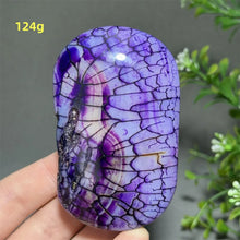 Load image into Gallery viewer, 1PC Natural Dragon Pattern Agate Palm Stone Polished