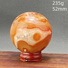 Load image into Gallery viewer, Natural Red Cherry Blossom Agate Sphere for Healing