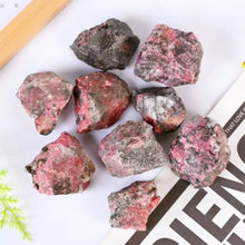 Load image into Gallery viewer, Natural Rhodonite Crystal Specimen – Pink &amp; Black Mineral Stone for Collection &amp; Home Decor