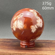 Load image into Gallery viewer, Natural Red Cherry Blossom Agate Sphere for Healing