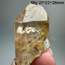 Load image into Gallery viewer, Natural Brazil Gold Rutilated Quartz Hair Crystal and specular hematite symbiosis Mineral Specimen