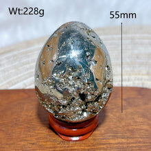 Load image into Gallery viewer, Natural Pyrite Geode Druzy Egg Polished High Quality Mineral Specimen