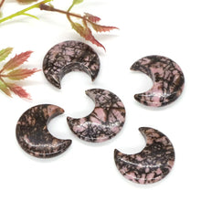 Load image into Gallery viewer, 10Pc Rhodonite Moon Crystals Reiki Healing Stones
