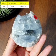 Load image into Gallery viewer, 1PC High Quality Natural Blue Celestite Heart Cluster Raw Geode for Meditation