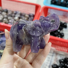 Load image into Gallery viewer, 1PC Natural Dream Amethyst Elephant Carving for Healing