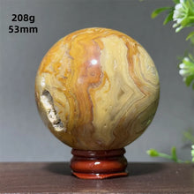 Load image into Gallery viewer, Natural Crazy Agate Crystal Sphere – Gemstone Meditation Ball with Display Base for Collection &amp; Home Decor