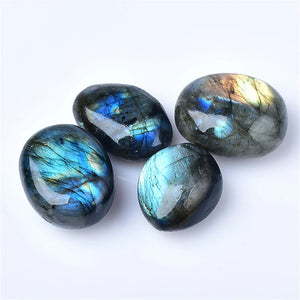 1PCS Natural Blue Moonstone Raw Crystal – Elongated Hand Stone for Reiki, Healing & Energy Work