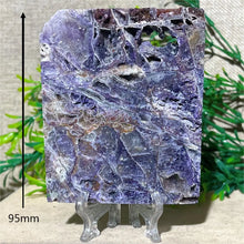 Load image into Gallery viewer, Druzy Sphalerite Crystal Slab Display – Natural Mineral Specimen Slice with Stand for Collection &amp; Home Decor