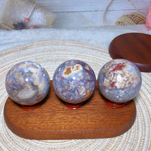 Load image into Gallery viewer, Natural Blue Flower Agate Sphere