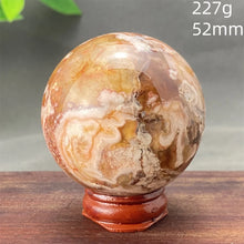 Load image into Gallery viewer, Natural Red Cherry Blossom Agate Sphere for Healing