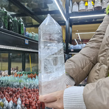 Load image into Gallery viewer, 1PC 2.5kg Natural White Quartz Large Obelisk for Healing