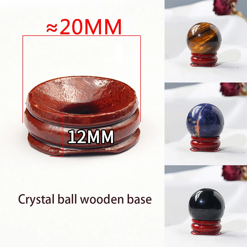 30mm Polished Crystal Spheres – Multiple Stone Options – Wooden Base Sold Separately