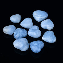 Load image into Gallery viewer, aquamarine crystal hearts