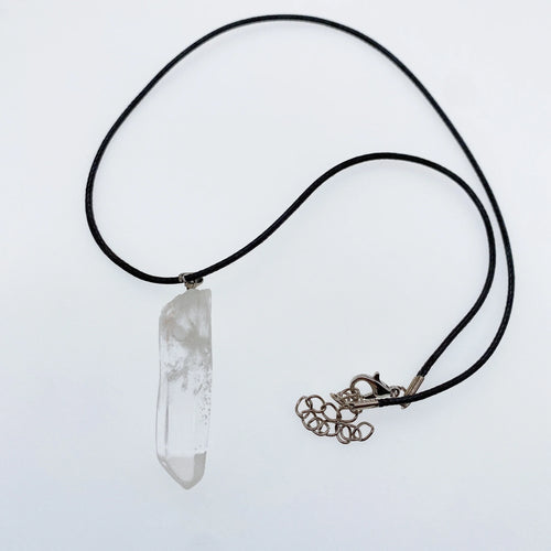 clear quartz pendant necklace