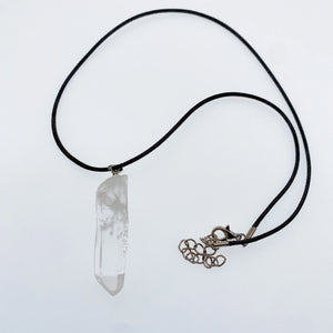 clear quartz pendant necklace