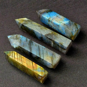 labradorite stone obelisk