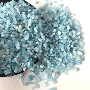 natural aquamarine crystal gravel