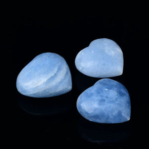 natural aquamarine hearts