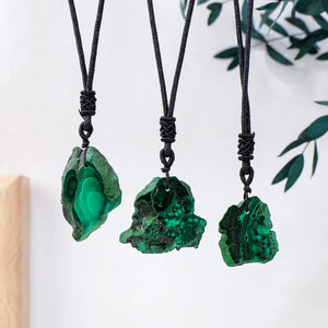 natural malachite pendant