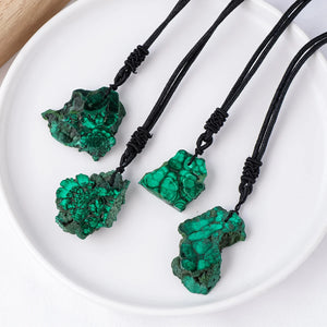 natural malachite pendant necklace