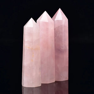 natural rose quartz obelisk